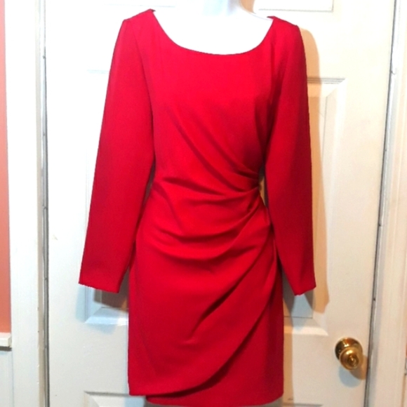 Moda Int'l red dress GORGEOUS FOR HOLIDAYS!! - Picture 1 of 10